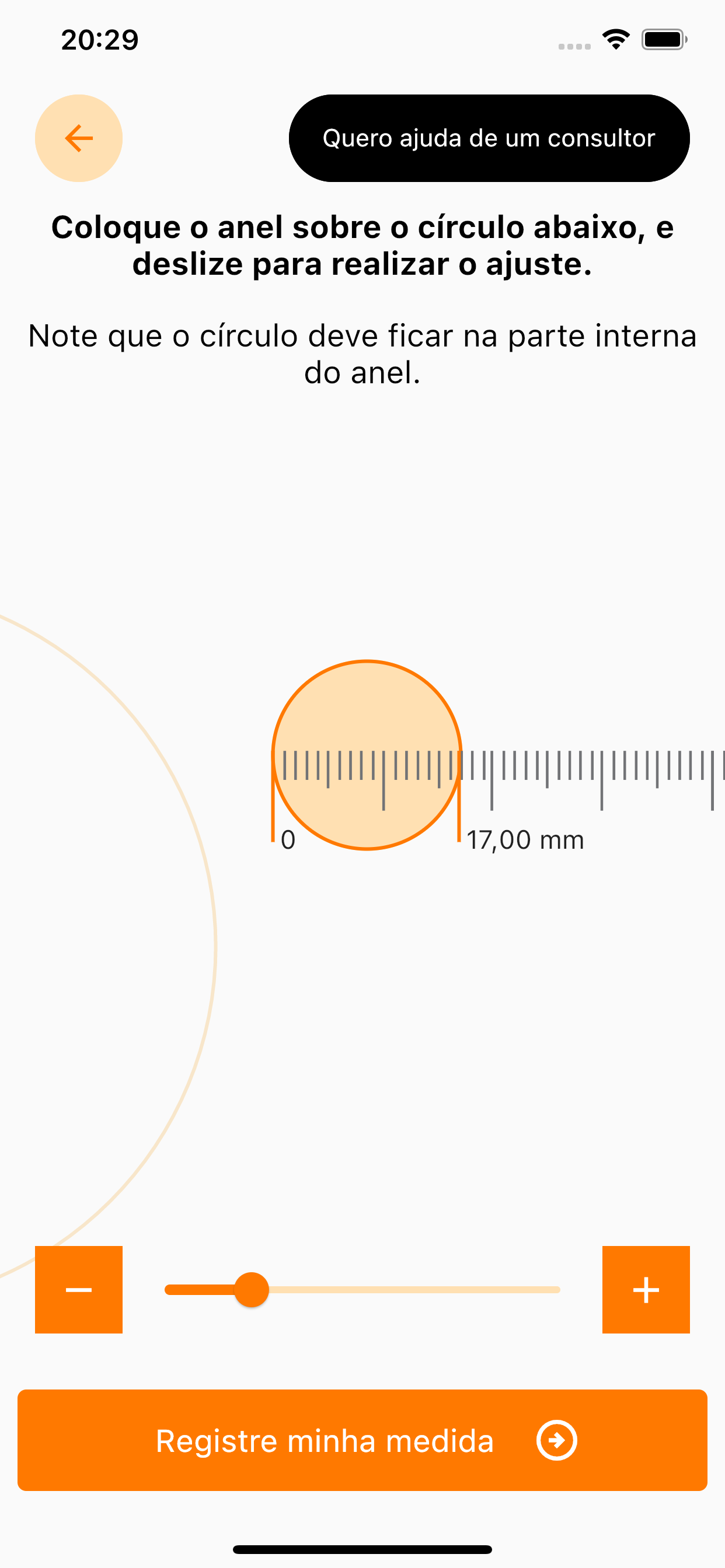 Como medir o dedo para aliança: 7 métodos fáceis e rápidos - altar-aliancas-app-medidor-anel-alianca-printscreen-4
