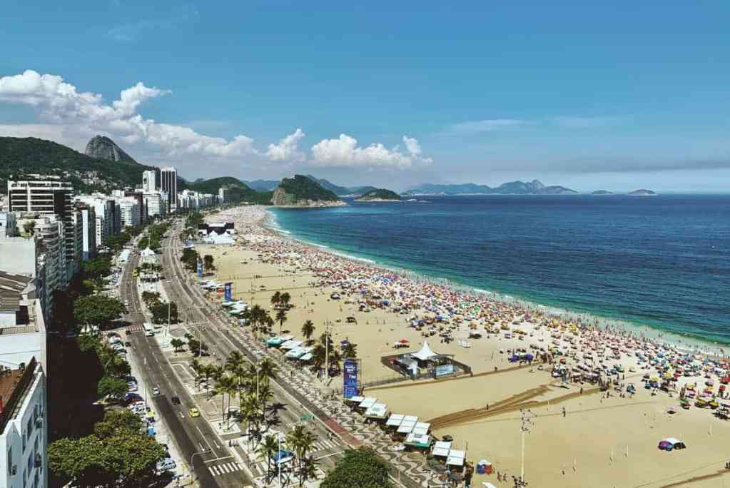 Vista da praia de copacabana