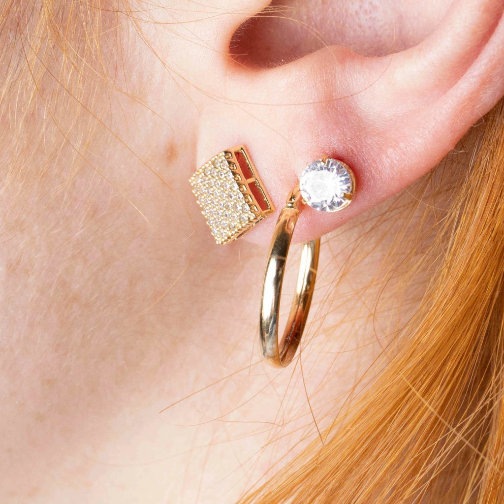 Brinco de ouro 18k brou de noix| altar