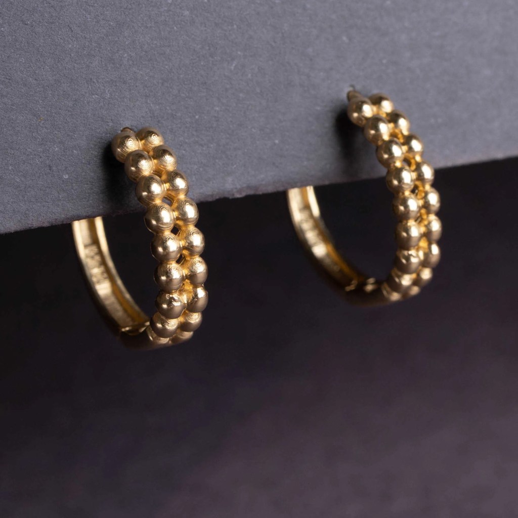 Brinco de ouro 18k bleu saphir | altar