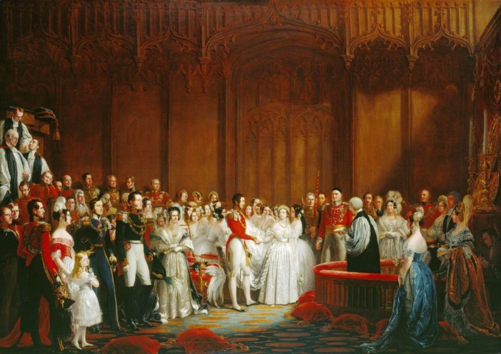Pintura mostra casamento de rainha victoria e rei albert