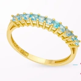 Anel com pedras de topázio swiss