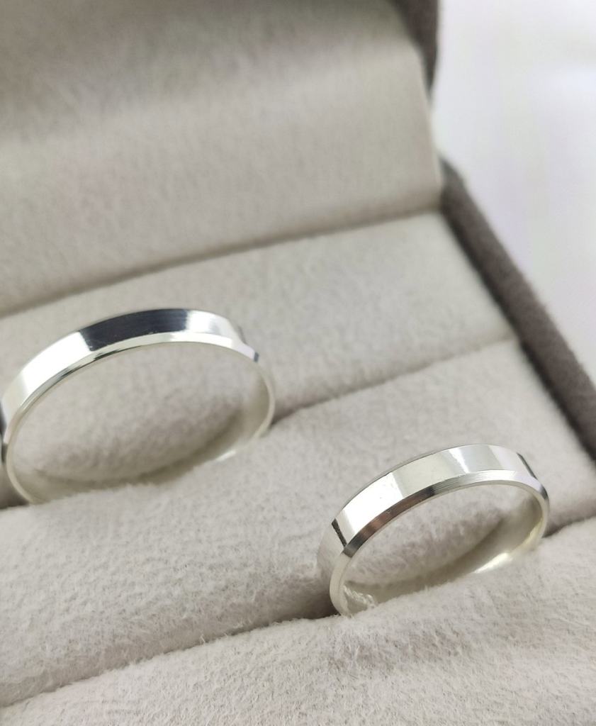 Aliança de namoro prata 950 argyle 4mm | aliança fina - quais são os anéis por fase do relacionamento?